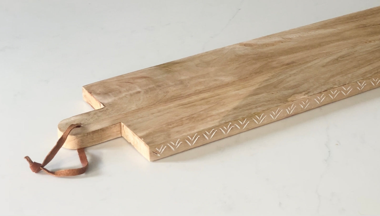 Oversized Wood Charcuterie Board, Large Serving Board